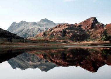 Mountains at Lake reflect