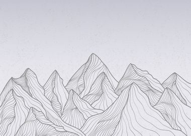 Line Drawing Mountains