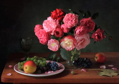 Roses with Fruits