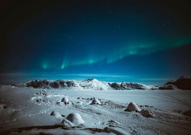 Northern Lights by Snow