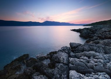 Stony Sea Beach by sunset