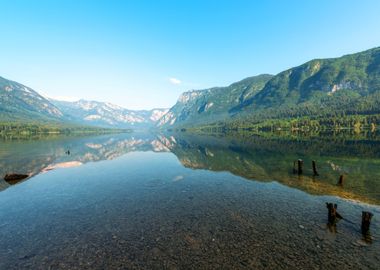 Mountains at lake Nature