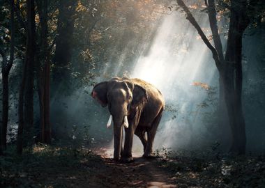 Elephant Animal in Forest