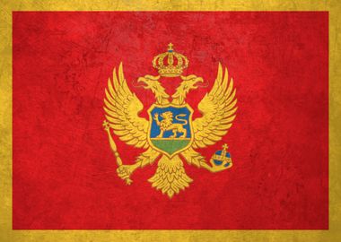 Flag of Montenegro on Wall