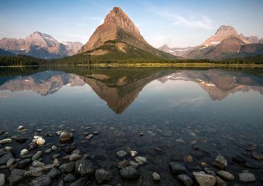 Mountains at Lake Nature