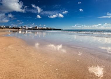 Spain, reflection, beach