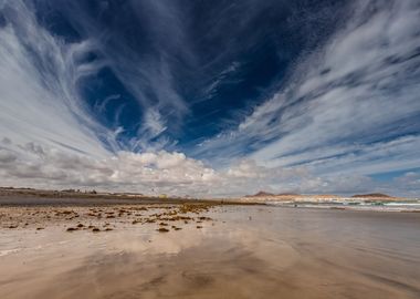 Spain landscape, blue sky