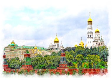 Moscow Travel Kremlin Art