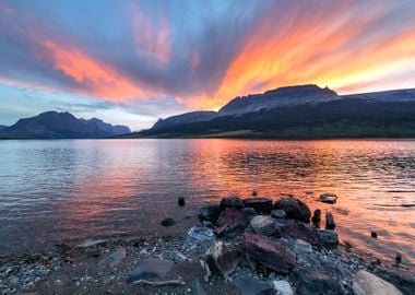 Stony Sea Beach Mountains