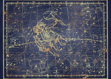 Blue Gold Star Map 06