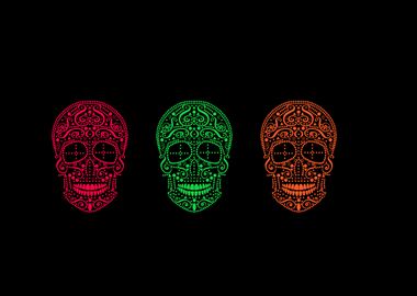 Skull vector background fo