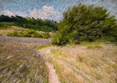 Abstract countryside trail