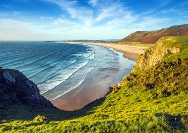 Sandy Beach by the Ocean