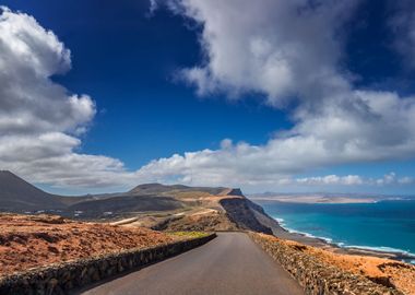 Spain landscape, blue sky