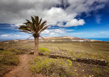 Spain landscape, blue sky