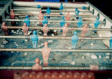 Abandoned table football o