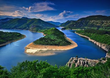 Mountains at Lake Nature