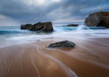 Rocky Sandy Sea Beach