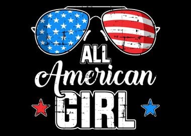 All american girl US flag