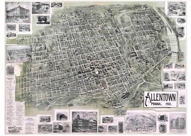 Map of Allentown Penna