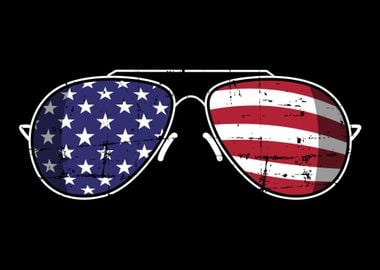 Sunglasses with US america