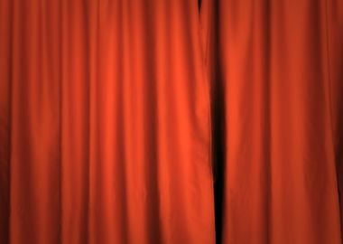 Stage theater curtain red