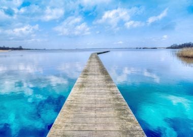 Wooden Bridge at Lake