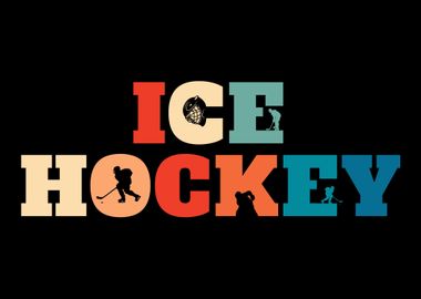 Retro Vintage Ice Hockey