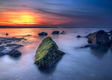 Sunset at stony Sea Beach