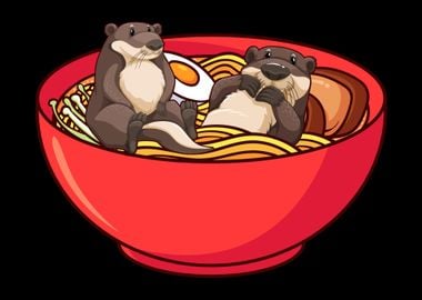 Kawaii Otters and Ramen