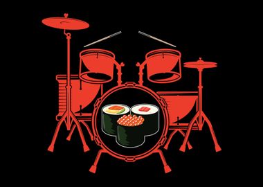 Sushi Drum Set Fish Rice