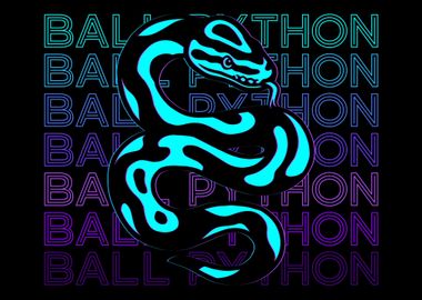 Ball Python Snake Retro