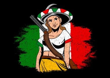 La Adelita Mexican Soldier