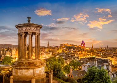 Magical sunset Edinburgh