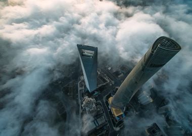 Heavenly view of Shanghai