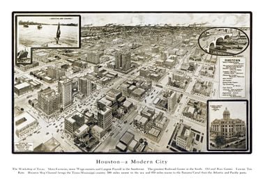 Houston Texas old map