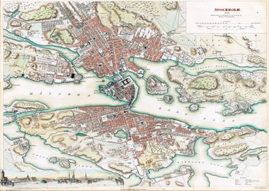 Plan of Stockholm  1836