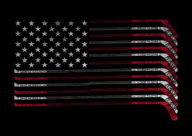 American Flag Ice Hockey