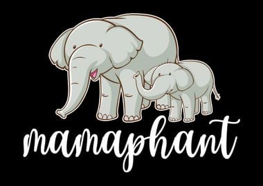 Mom Cute Elephant