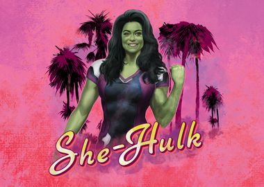 She Hulk in palms