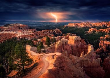 Lightning over Canyon