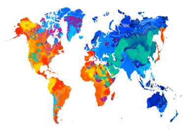 Abstract world map