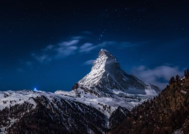 Full moon at Matterhorn