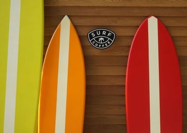 Surfboards and coffee