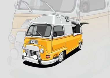 volkswagen T2 yellow