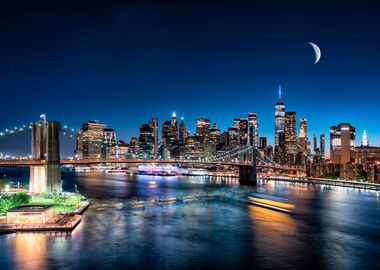 Moonrise In New York