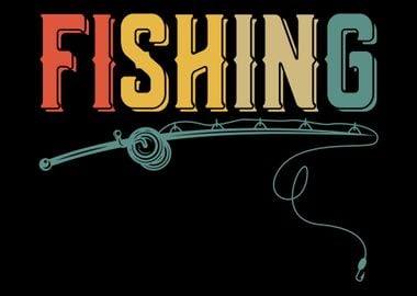 Retro Fishing Rod Fish