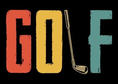 Retro Golf Golfer Vintage