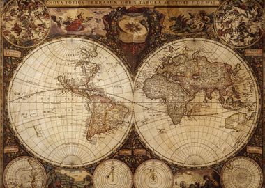 Vintage Map of the World