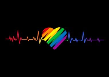 LGBTQ Flag Heart